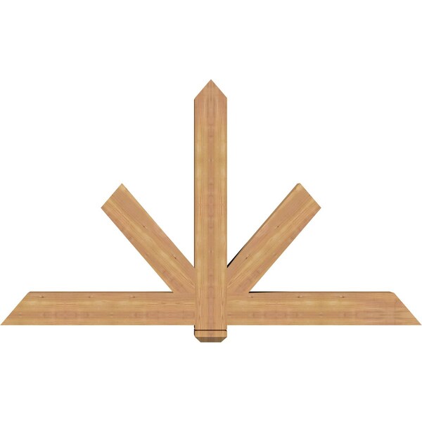 Ekena Millwork Kennewick Timber Gable Bracket, Western Red Cedar, 72"W x 42"H x 5 1/2"D x 5 1/2"F, 14/12 Pitch GBW072X42X0606KEN00SWR - main